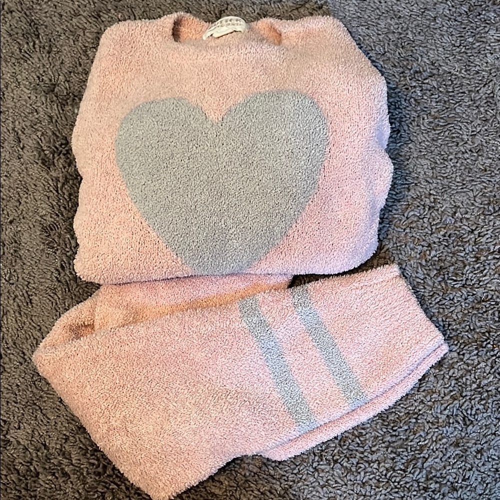 Cozy Pink and Gray Kids sweat set